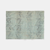 Musiknote Pattern Music Theme Fleece Blanket (Vorderseite (Horizontal))