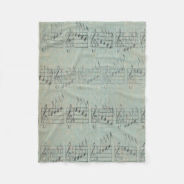 Musiknote Pattern Music Theme Fleece Blanket