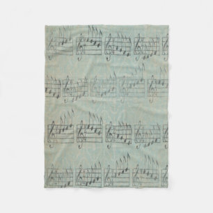 Musiknote Pattern Music Theme Fleece Blanket