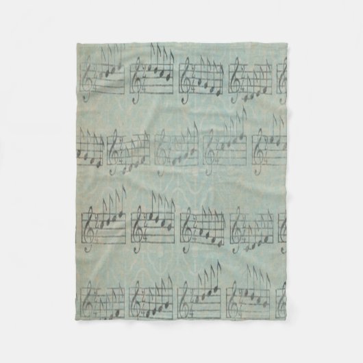 Musiknote Pattern Music Theme Fleece Blanket (Vorderseite)