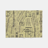 Musiknote Pattern Music Theme Fleece Blanket (Vorderseite (Horizontal))