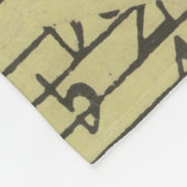 Musiknote Pattern Music Theme Fleece Blanket (Ecke)