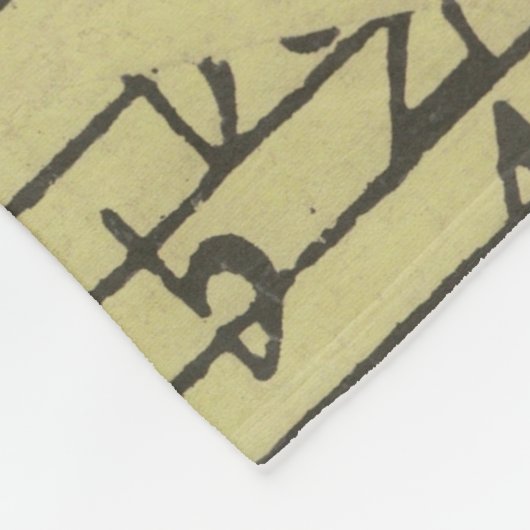 Musiknote Pattern Music Theme Fleece Blanket (Ecke)