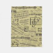 Musiknote Pattern Music Theme Fleece Blanket (Vorderseite)