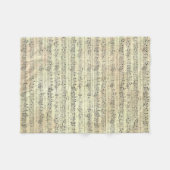 Musiknote Pattern Music Theme Fleece Blanket (Vorderseite (Horizontal))
