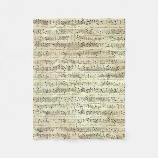 Musiknote Pattern Music Theme Fleece Blanket (Vorderseite)