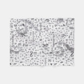 Musiknote Pattern Music Theme Fleece Blanket (Vorderseite (Horizontal))