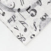Musiknote Pattern Music Theme Fleece Blanket (Ecke)