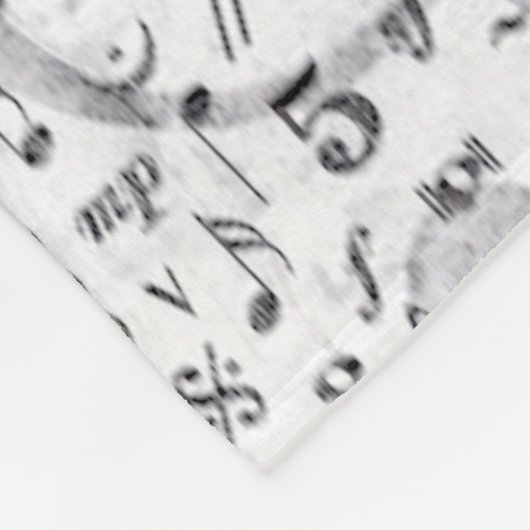 Musiknote Pattern Music Theme Fleece Blanket (Ecke)