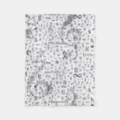 Musiknote Pattern Music Theme Fleece Blanket (Vorderseite)