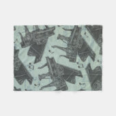 Musiknote Pattern Music Theme Fleece Blanket (Vorderseite (Horizontal))