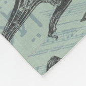 Musiknote Pattern Music Theme Fleece Blanket (Ecke)