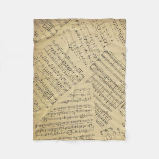 Musiknote Pattern Music Theme Fleece Blanket (Vorderseite)