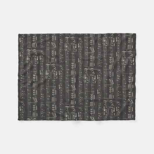 Musiknote Pattern Music Theme Fleece Blanket (Vorderseite (Horizontal))