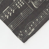 Musiknote Pattern Music Theme Fleece Blanket (Ecke)