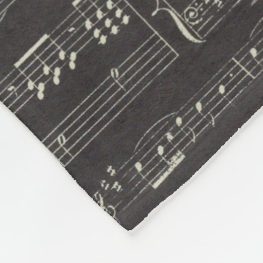 Musiknote Pattern Music Theme Fleece Blanket (Ecke)
