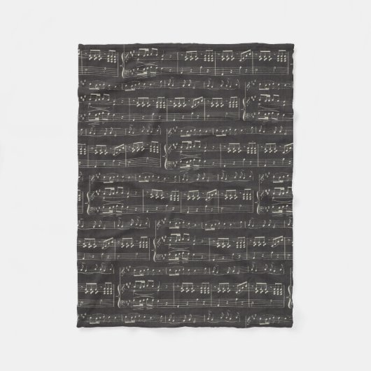Musiknote Pattern Music Theme Fleece Blanket (Vorderseite)