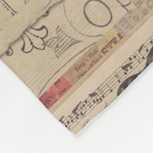 Musiknote Pattern Music Theme Fleece Blanket (Ecke)
