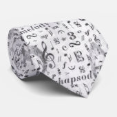 Musiknote Pattern Music Theme Krawatte (Gerollt)