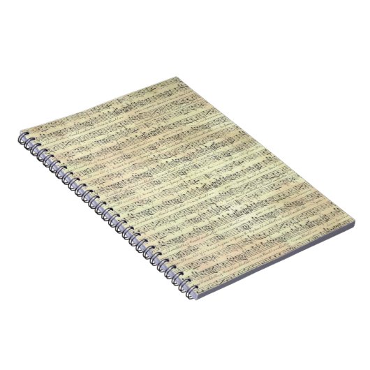 Musiknote Pattern Music Theme Notebook Notizblock (Rechte Seite)