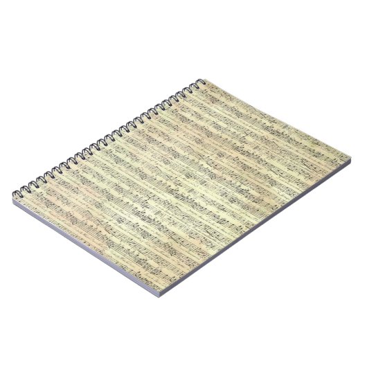 Musiknote Pattern Music Theme Notebook Notizblock (Linke Seite)