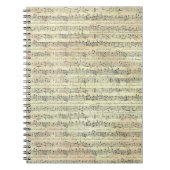 Musiknote Pattern Music Theme Notebook Notizblock (Vorderseite)