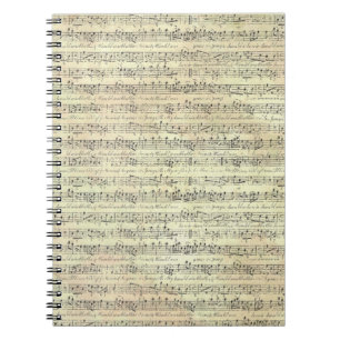 Musiknote Pattern Music Theme Notebook Notizblock