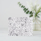 Musiknote Pattern Music Theme Postkarte (Stehend Vorderseite)