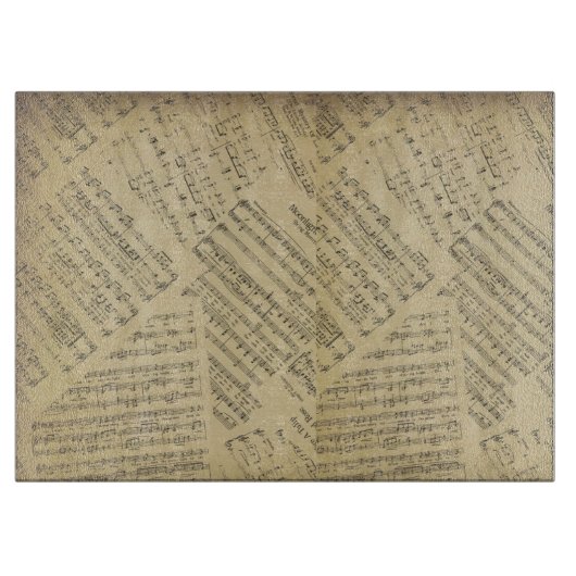 Musiknote Pattern Music Theme Schneidebrett (Vorderseite)