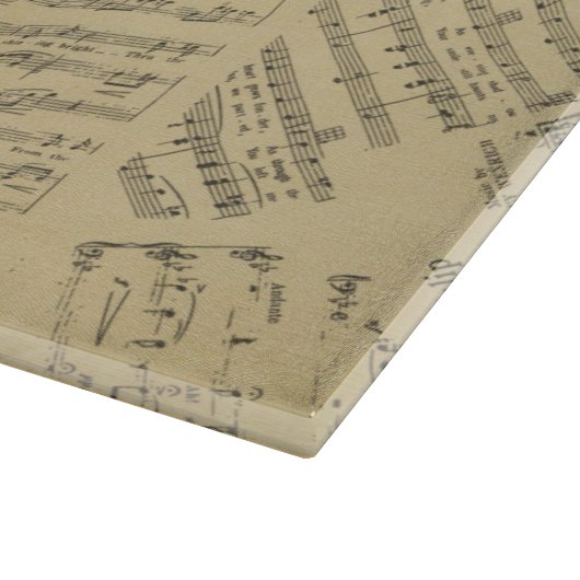 Musiknote Pattern Music Theme Schneidebrett (Ecke)