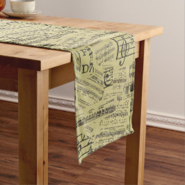 Musiknote Pattern Music Theme Table Runner Kurzer Tischläufer