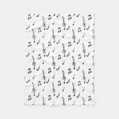 Musiknote Pattern Music Theme Treble Clef Fleecedecke (Vorderseite)