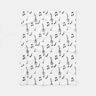Musiknote Pattern Music Theme Treble Clef Fleecedecke