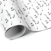 Musiknote Pattern Music Theme Treble Clef Geschenkpapier (Rolleneckpunkt)