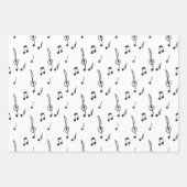 Musiknote Pattern Music Theme Treble Clef Geschenkpapier Set (Vorderseite 3)