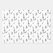 Musiknote Pattern Music Theme Treble Clef Geschenkpapier Set (Vorderseite 2)