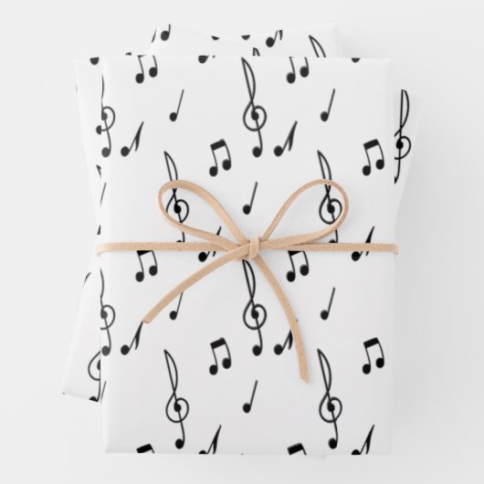 Musiknote Pattern Music Theme Treble Clef Geschenkpapier Set (Beispiel)