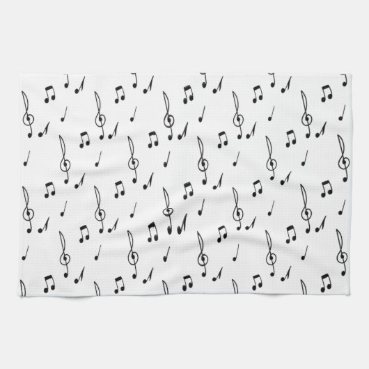 Musiknote Pattern Music Theme Treble Clef Geschirrtuch (Horizontal)