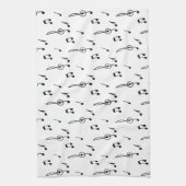 Musiknote Pattern Music Theme Treble Clef Geschirrtuch (Vertikal)