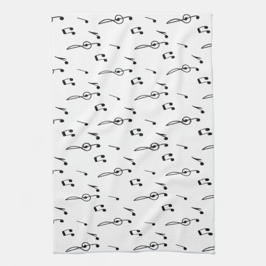 Musiknote Pattern Music Theme Treble Clef Geschirrtuch (Vertikal)