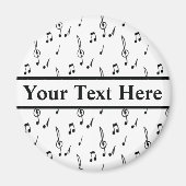 Musiknote Pattern Music Theme Treble Clef Magnet (Vorne)
