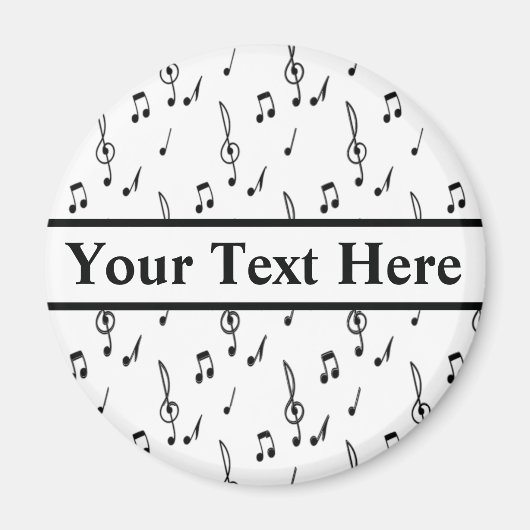 Musiknote Pattern Music Theme Treble Clef Magnet (Vorne)