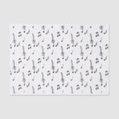 Musiknote Pattern Music Theme Treble Clef Seidenpapier (Vorderseite)
