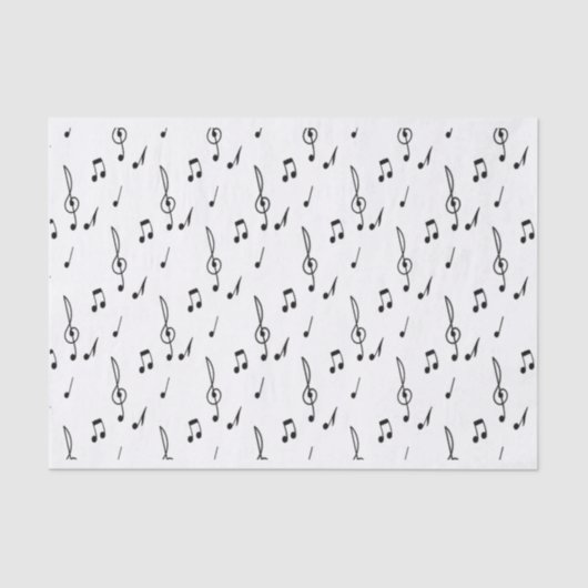Musiknote Pattern Music Theme Treble Clef Seidenpapier (Vorderseite)