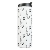 Musiknote Pattern Music Theme Treble Clef Thermosbecher (Nach links gedreht)
