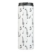 Musiknote Pattern Music Theme Treble Clef Thermosbecher (Rückseite)