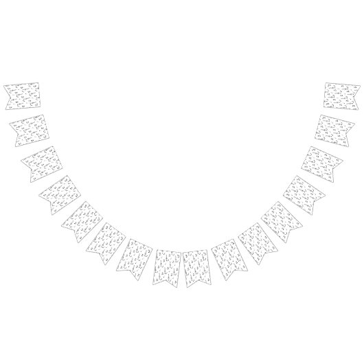 Musiknote Pattern Music Theme Treble Clef Wimpelkette (Alle)
