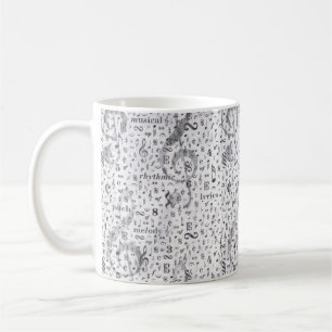 Musiknote Pattern Musikpiano Thema Tasse