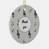 Musiknote Pattern Teacher Holiday Vielen Dank Keramik Ornament (Rechts)