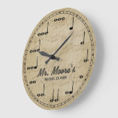 Musiknote personalisierbare Wall-Uhr Große Wanduhr (Winkel)